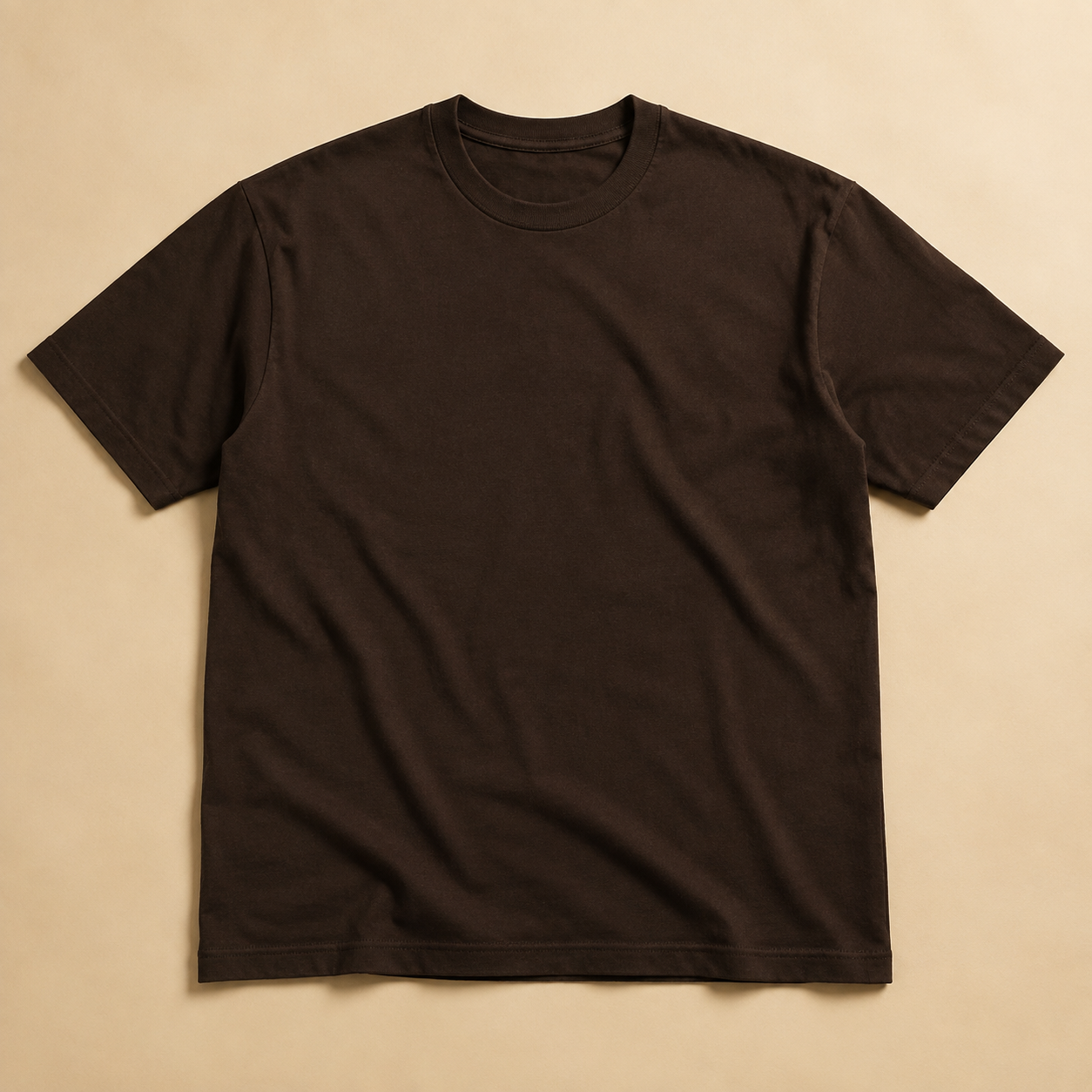 Dark brown heavyweight cotton T-shirt